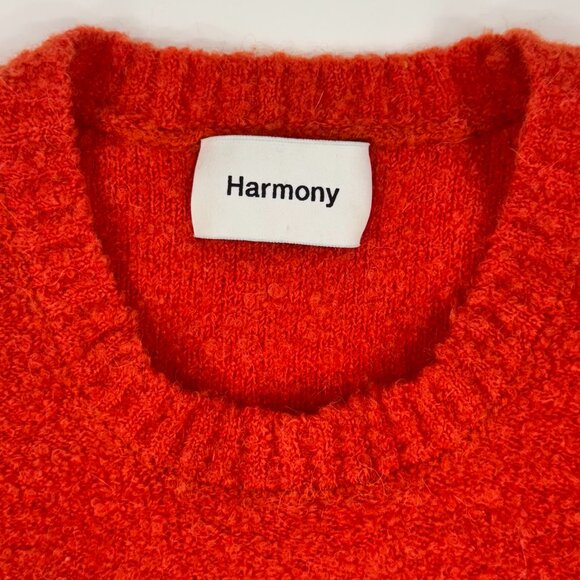 Harmony Red Bouclé Knit Sweater – Crewneck - Picture 2 of 6